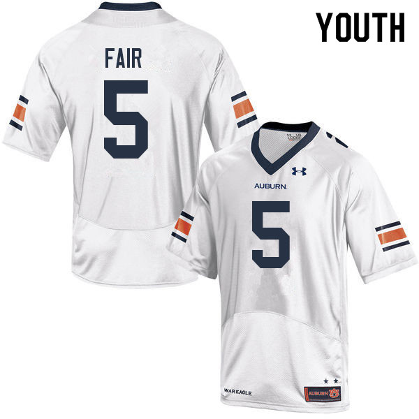 Youth #5 Jay Fair Auburn Tigers College Football Jerseys Sale-White